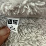 Uniqlo Faux Fur Teddy Jacket Zip Up Grey Silver Size Large Photo 5