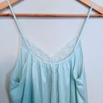Vintage Durelle Lingerie Maxi Length Nightgown-Medium-Lace Yoke-Light Blue Photo 5