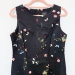 VTG‎ 90s Teddi Dresses Floral Sheath Dress Black Size 8 Cottage Romantic Retro Photo 1