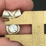 Sterling Silver Vintage 925 CID Clear Solitaire Slider Pendant 3.8g Photo 11