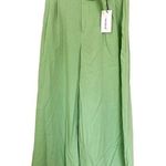Stradivarius Asos Green Mid Rise Belted Wide Leg Slacks Size Medium Photo 0
