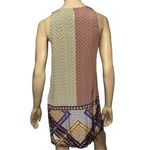 Madison Marcus Women’s Size L Earth Tone Printed Tank Shift Mini Dress Photo 3