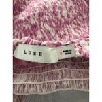 Lush Clothing Lush Milkmaid Top Size Small Pink Babydoll Smocked Puff Sleeve Crop Ruffle Photo 4