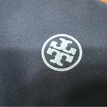 Tory Burch Black Leggings Silver Metallic Stripes Size Medium Photo 7