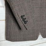 Loft Double Breasted Glen Plaid Brown Blazer Jacket Size 10 Photo 8