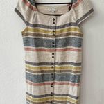 Madewell  Texture and Thread Multicolor Cotton Cap Sleeve Mini Dress S Photo 1
