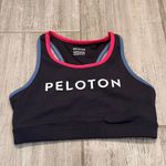 Peloton  Sports Bra Womens S Black Spellout Unpadded High Neck Racerback Active Photo 1