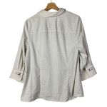 Alfani  White Black Dot Printed Y2K Long Sleeve Button Down 18 Photo 1