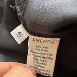 Anemos Dark Navy Tie Waist Linen Cupro Sleeveless Dress Size Small Blue Photo 6