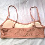 Mae Pink Mauve Floral Embroidered Padded Adjustable Bikini Top XS Photo 1