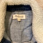 Madewell Denim Jacket Size XS Dark Wash Pleated Back Northward Sherpa Womens Photo 1