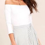 Lulus Striped Wrap Mini Skirt  Photo 0