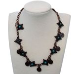 Faux Turquoise Necklace Inspirational Charm Dangle Lobster Closure 15" Photo 0