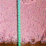 Wild Honey  Pink Confetti Distressed Sweater
Size: M Photo 7