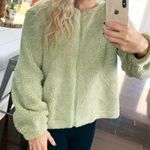 Prologue  Light Green Sherpa Fleece Pullover Sweater Photo 0