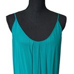 Charlie Jade  Women's Size Medium Green Slip Dress With Ruffles 100%‎ Silk NWT Photo 2