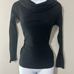 ZARA  Black Cowl Neck Long Sleeve Knit Top Women Size L Photo 0