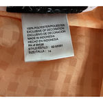 Plaza South Shirt Womens 14 Orange Button Up Checkered‎ Peplum Embroidered Boho Photo 7