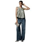 Anthropologie MARE MARE Shirred Swing Tank Top Mint Size XL NEW Photo 1