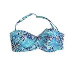 Lilly Pulitzer Lilly‎ Pulitzer Bandeau Bikini Halter Top Sz 6 Turquoise Blue Cay Twist Padded Photo 1
