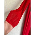 Commense Red Off The Shoulder Sheer Mesh Panel Long Sleeve Maxi Dress M NWT Size M Photo 5