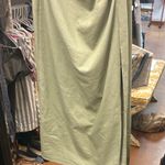 ZARA Strapless Dress in Olive Photo 3