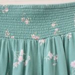 American Eagle  Pastel Green Floral Flowy Elastic Shorts Pockets Small Petite Photo 1