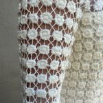 Anthropologie Sweater Dress Tunic Embroidered Lace Cut Out - size 10 Photo 6