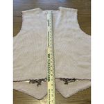 Vintage 90s Koret mauve pink floral embroidered knit sweater vest cardigan L Size L Photo 5
