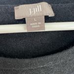 J.Jill  wool blend black sweater dress L viscose tunic 3/4 sleeve office fall Photo 5