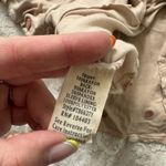 Flower & Feather Feminine Balloon Sleeve Textured Polka Dot Blouse Size S Pink Photo 4