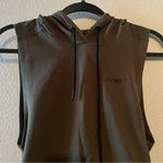 Alfa Forward AFWD Sweatshirt Womens Small Olive Sleeveless Hooded Pullover Black Size XS Photo 2