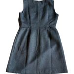 Ann Taylor Grey Fringe Sleeveless Sheath Dress Soft Fitted Wool Size 8P Women's Photo 7