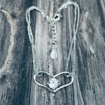 Zirconia Heart Bracelet Silver Photo 0