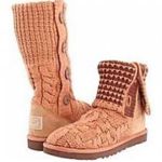 UGG  Knitted High Boots in Orange Salmon Women’s Size 8 Photo 0