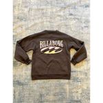 Billabong Dark Charcoal Gray Pink Yellow Name Logo Graphic Sweatshirt S Photo 1
