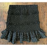 Love Tree  Black Polka Dot Ruffled Mini Skirt Size M Photo 1