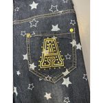 Akademiks Jeans Juniors 14W Blue Dark Wash Star Print Straight Leg Denim Photo 7