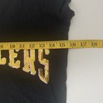 Victoria's Secret  Pink Pittsburgh Steelers T Shirt Black Sequin Bling V Neck S Photo 4