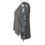 Free People New Romantics Women's Boho Gray Lace Floral Blouse Size M 3/4 Sleeve Size M Photo 2