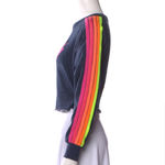 Aviator Nation  5 stripe cropped crew sweatshirt Photo 2