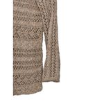 Lucky Brand  Women‎ Top Open Knit Linen Crochet Pattern Sweater Beige Size Small Photo 1