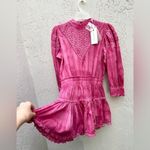 Love Shack Fancy  Viola coton ruffle mini dress in pink Bordeaux size P / XS Photo 3