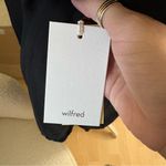 Aritzia WILFRED Black Novella Mini Dress Puff Sleeve Size 8 NWT Photo 7