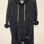 PINK - Victoria's Secret  Marled Black Stretch Pullover Oversized Hoodie Size XS Photo 0