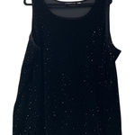 Susan Graver Womens Velvet Blouse Size 2X Sparkling Accent Evening Party Luxury Black Photo 0