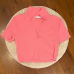 ZARA Pink  collared cropped top Photo 0