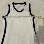 Nike NWT Womens White/Navy Sleeveless Basketball Shirt Size Medium Photo 2