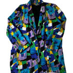 Vtg Unique KenSington Square Jacket Colorblock Artsy Geometric Blazer USA Sz Med Photo 0