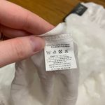 Elesol White Dotted Sheer Swim Cover Up Women Size Small Ruffle Sleeve Tie Waist Photo 4